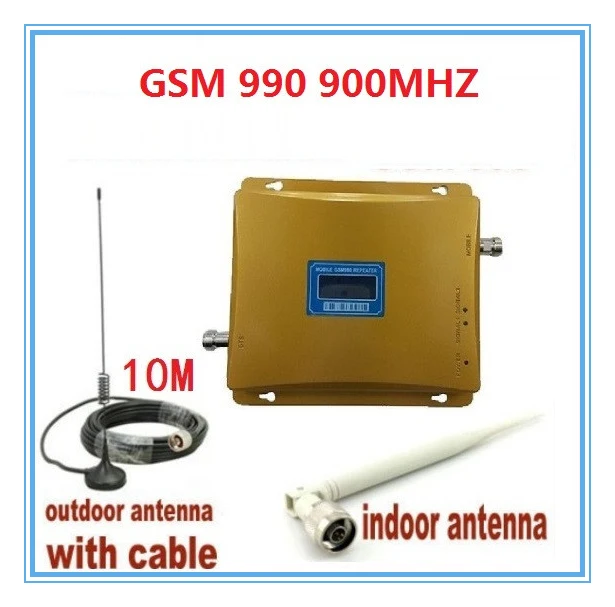 

LCD Display GSM990 900Mhz Cell Phone Signal Booster Repeater Amplifier Repeater Kits With Cable + Antenna High Gain