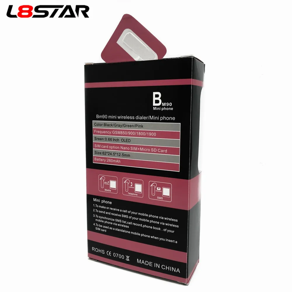 L8STAR BM90 2019 новейшая версия мини телефон супер маленький волшебный голос Bluetooth