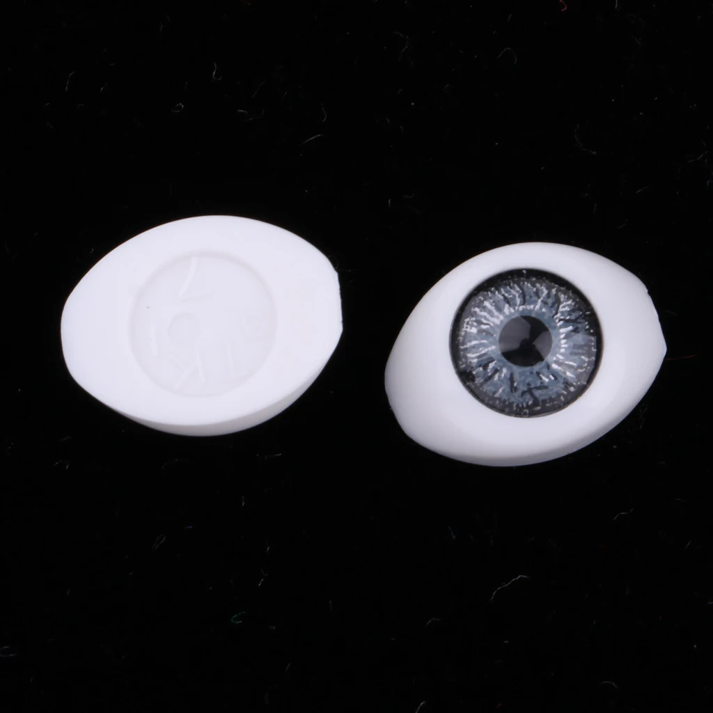1/4 BJD DIY Custom Use - Safety Acrylic Eyes 14mm Eyeballs Silver Iris for Kurhn Dollfie MSD Doll Making Supplies