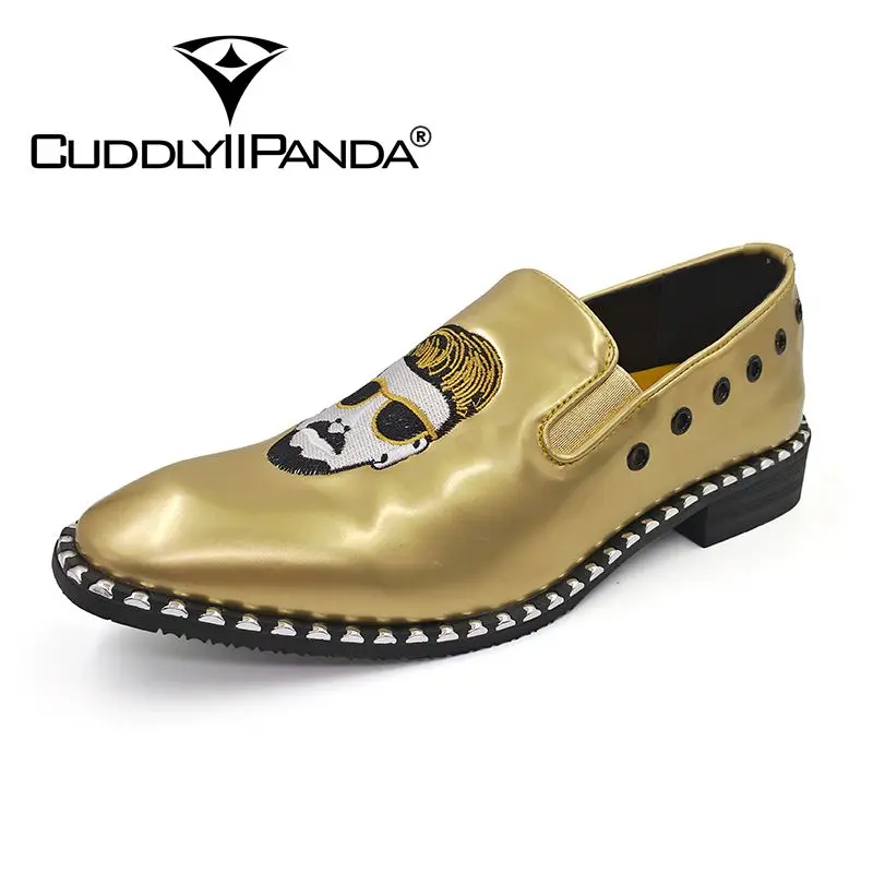 

CuddlyIIPanda Men Punk Style Fashion Loafers Rock Rivet Top Quality Comfortable Breathable Men Superstar Shoes Men Casual Shoes