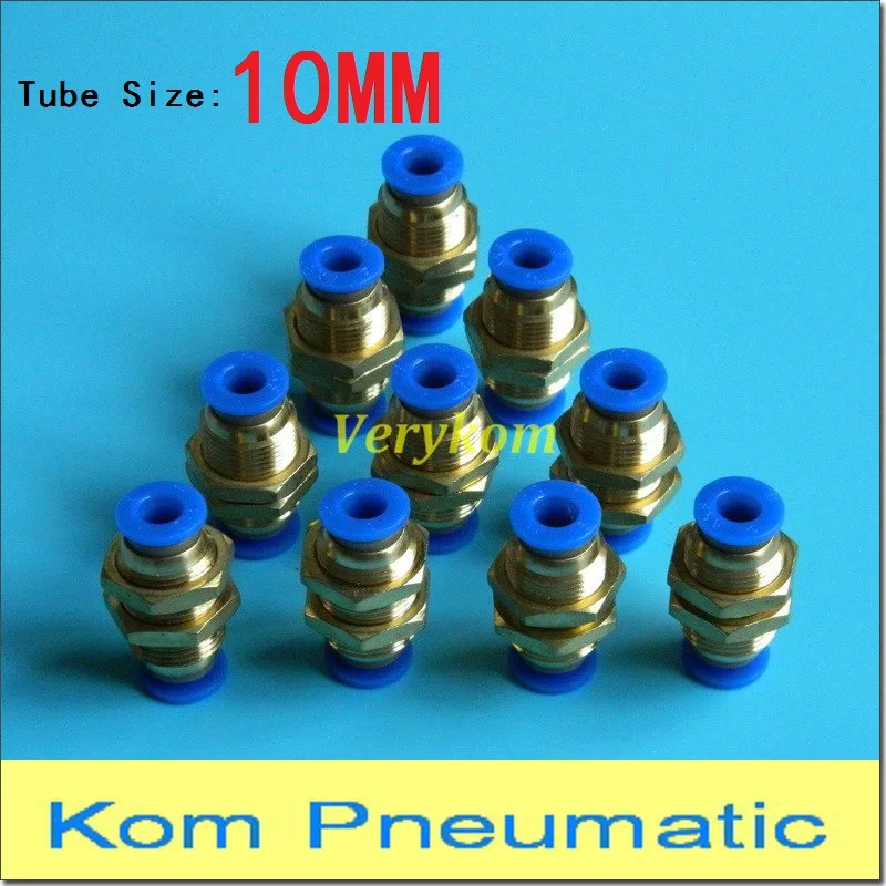 Quick Joiner Push-In Connector Pneumatic Fitting 10Pcs 