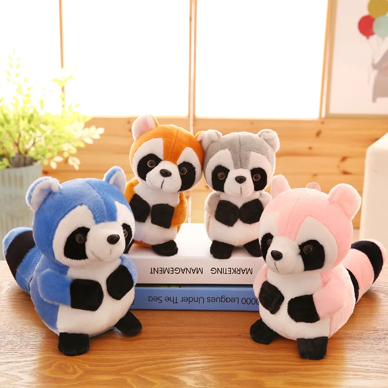 

25cm Kawaii Raccoon Stuffed Toy Plush Animals Cartoon Panda Kids Toys for Girls Boy Birthday New Year Gift Toys for Children