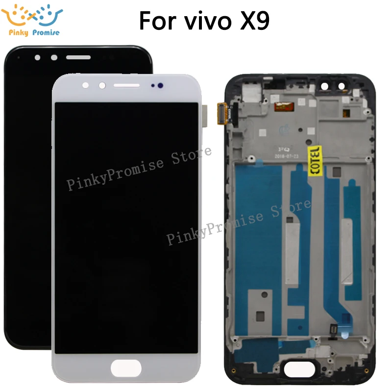 

Replacement Parts For VIVO X9 LCD Display 100% Tested Touch Screen Digitizer Full Assembly Best Quality White 5.5" With Frame