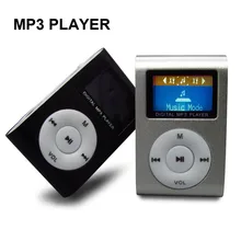 Металлический клип мини MP3 музыкальный медиаплеер ЖК-экран с usb-кабелем Поддержка Micro SD TF цифровые mp3-плееры(20 шт./лот