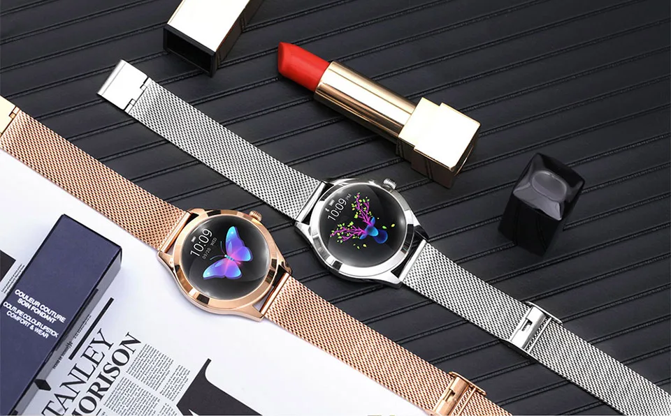 KOSPET KW10 Модные женские Смарт-часы Bluetooth монитор сердечного ритма IP68 Водонепроницаемые Смарт-часы для Android IOS женский браслет