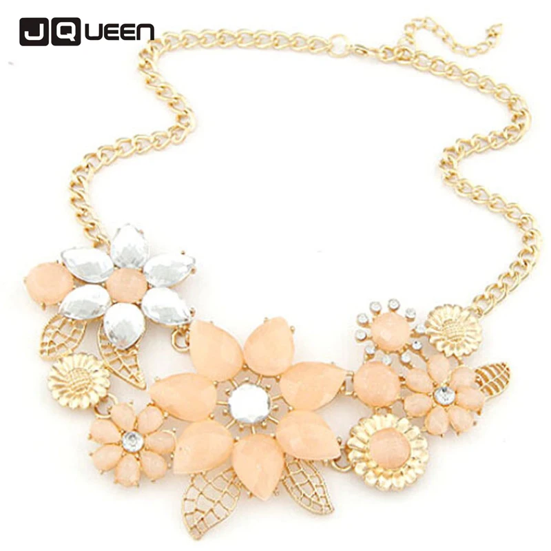 

South Korea Lace Crochet Pure And Fresh Temperament Water Flowers Crystal chokers necklaces for women clavicle collier femme