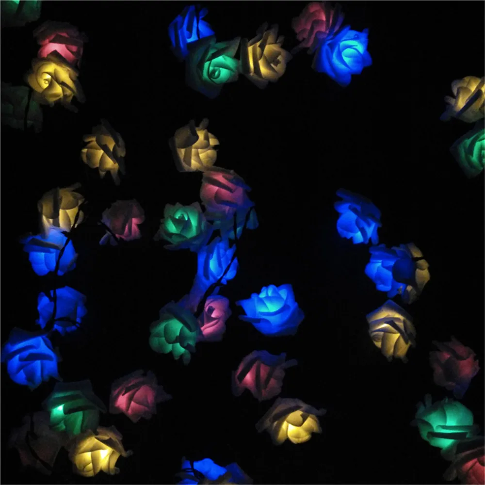 Solar led rose string lights (9)