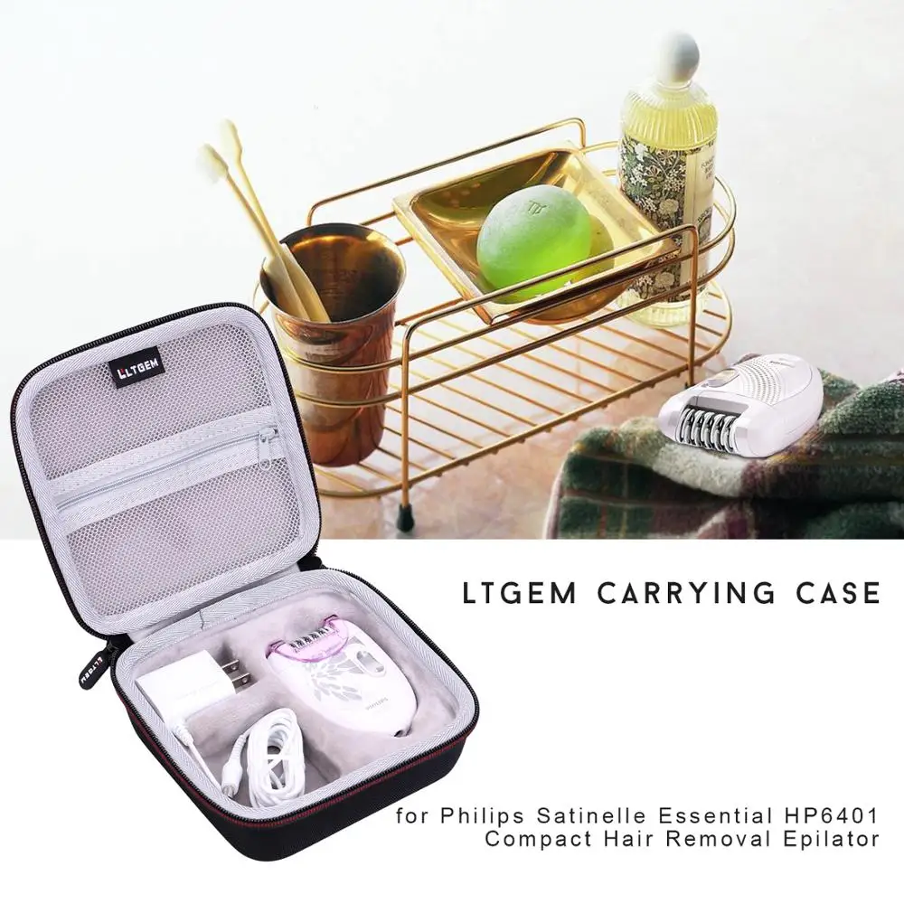 

LTGEM Case for Philips HP6401 Satinelle Essential Compact Hair Removal Epilator - Travel Carrying Protective Storage Bag