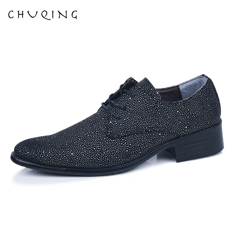 CHUQING/Лидер продаж; мужская обувь с подсветкой и блестками; обувь для работы; повседневная мужская модельная обувь на плоской подошве