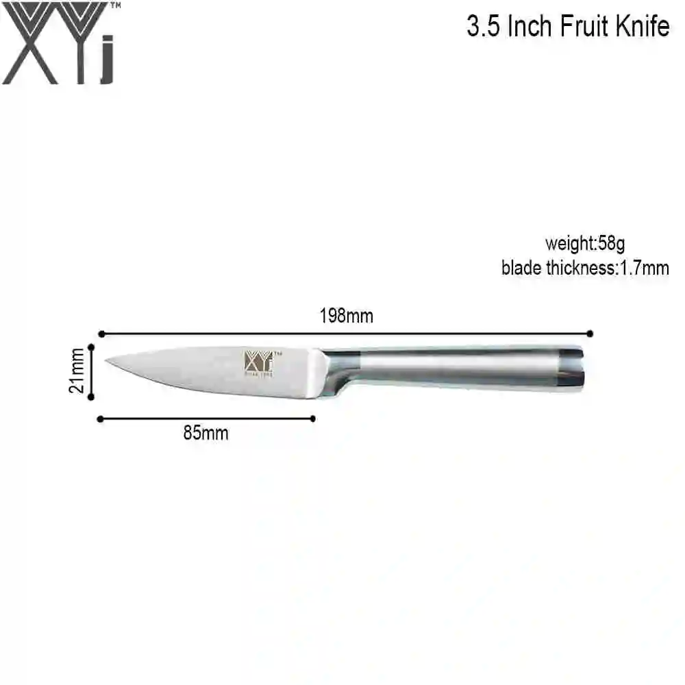 XYj абсолютно нож из нержавеющей стали, бесшовные сварочные инструменты для приготовления пищи, 8 дюймов, шеф-повара, 5 дюймов, универсальный нож 3,5 дюймов, нож для очистки овощей, очень жесткие кухонные ножи - Цвет: 3.5 paring knife