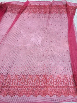 

High Quality African French Net Lace Fabric New designs LJY-120701 Most popular Net Lace Fabric with glitter
