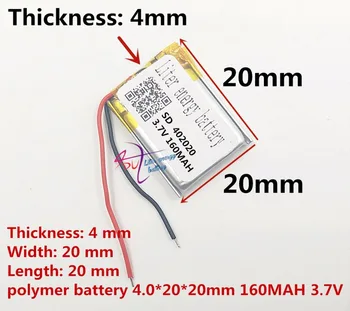 

Liter energy battery 3.7V polymer lithium battery 402020 042020 MP3 160MAH small speaker Bluetooth small toys