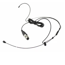 Черный двойной крючок гарнитуры микрофон для AKG Shure Sennheiser Самсон Беспроводной Майк система мини 3pin 4PIN