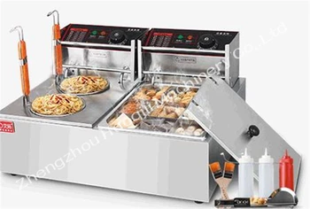 

tainless Steel Commercial Twin Electric Deep Fat Fryer Chip High Quality