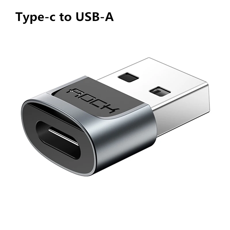 Micro USB адаптер ROCK USB-C 3,1 OTG конвертер тип-c переключатель для Android смартфон зарядное устройство разъем для передачи данных OTG - Цвет: Type-c to USB-A