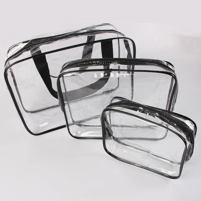 

Transparent PVC Bags Travel Organizer Clear Makeup Bag Beautician Cosmetic Bag Beauty Case Toiletry Bag Make Up Pouch Wash Bags