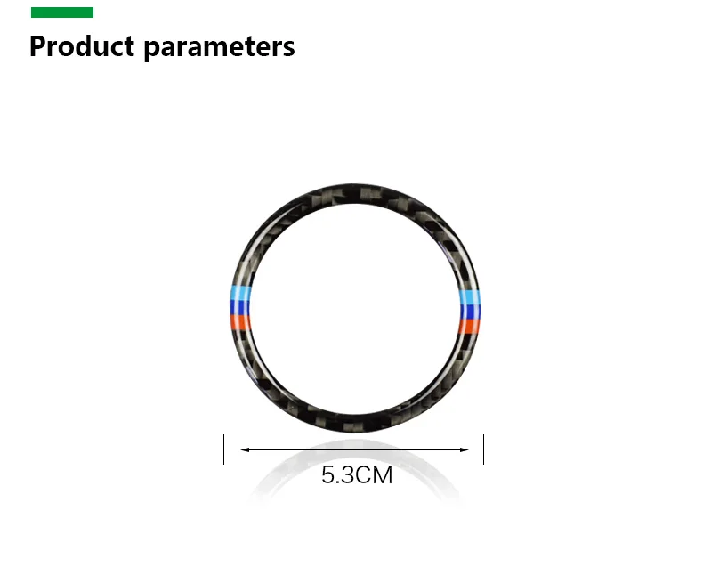 Airspeed for BMW E60 Accessories BMW E60 Sticker Stickers for BMW E60 Carbon Fiber Interior Trim Car Ignition Keyhole Ring Cover (8)