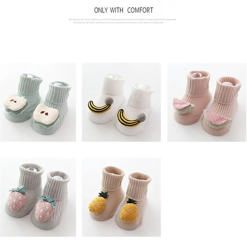 Cute Baby Girl Boy Anti-slip Socks Cartoon Newborn Slipper Shoes Boots 0-18M