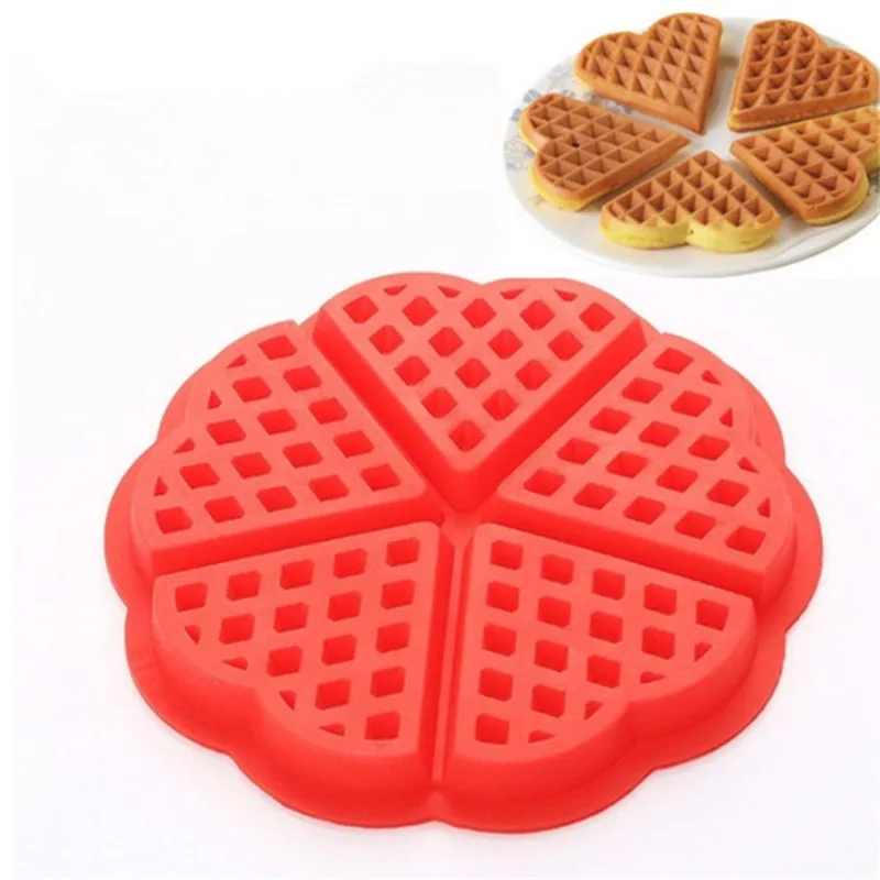 

TTLIFE Non-stick Waffle Silicone Mold Kitchen Bakeware Cake Dessert Mould Makers Oven High-temperature DIY Molde Baking Tools