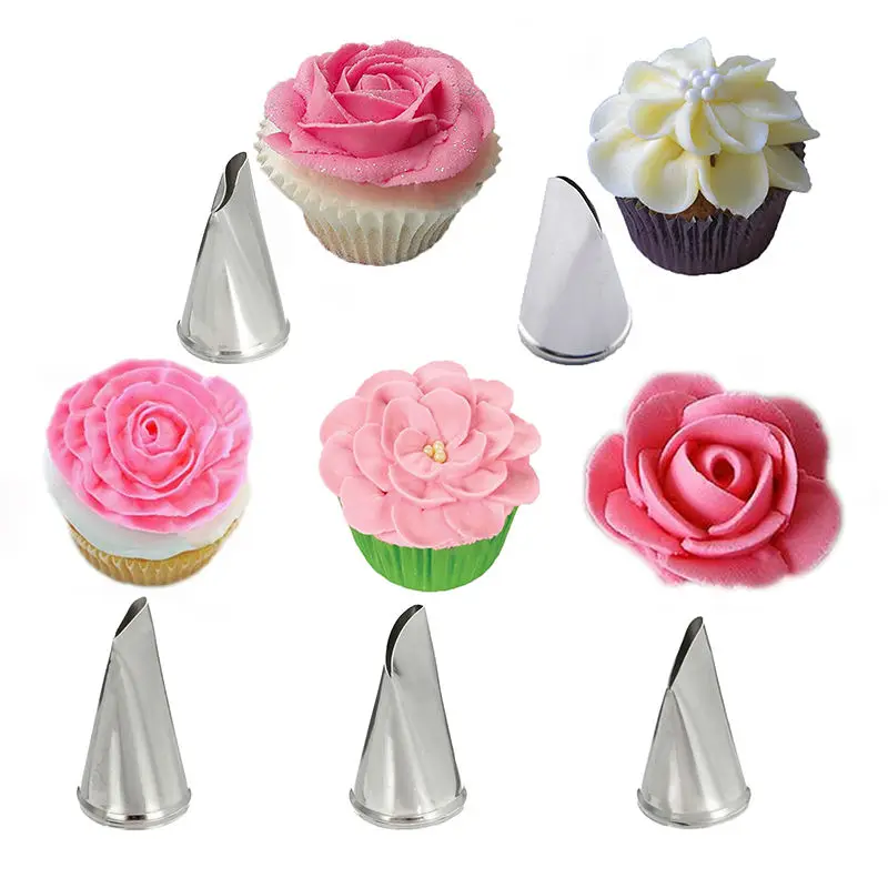 Aliexpress.com : Buy 5 Pcs/Set Rose Petal Metal Cream Tips ...