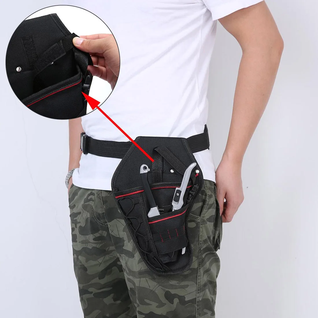Сумка ударный гаечный ключ универсальный Multi-function электрический ключ карманный аккумулятор стальная рама сумки с карманами для мужчин