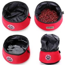 Собака Чаша Портативный милый питомец кошка собака подача воды пищи питьевой туристическая миска миски для еды животных для кошки собаки питьевой кормушки 3