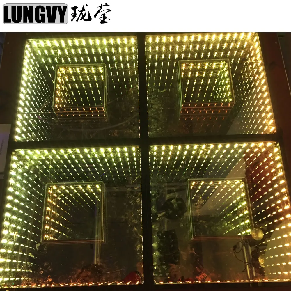

Free Shipping (6pcs/Lot) RGB Full Color CE Wifi Control Led Infinity Mirror 3d Led Dance Floor
