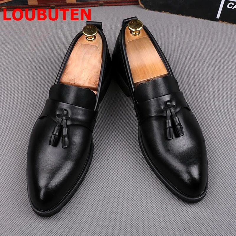 black soft leather loafers mens