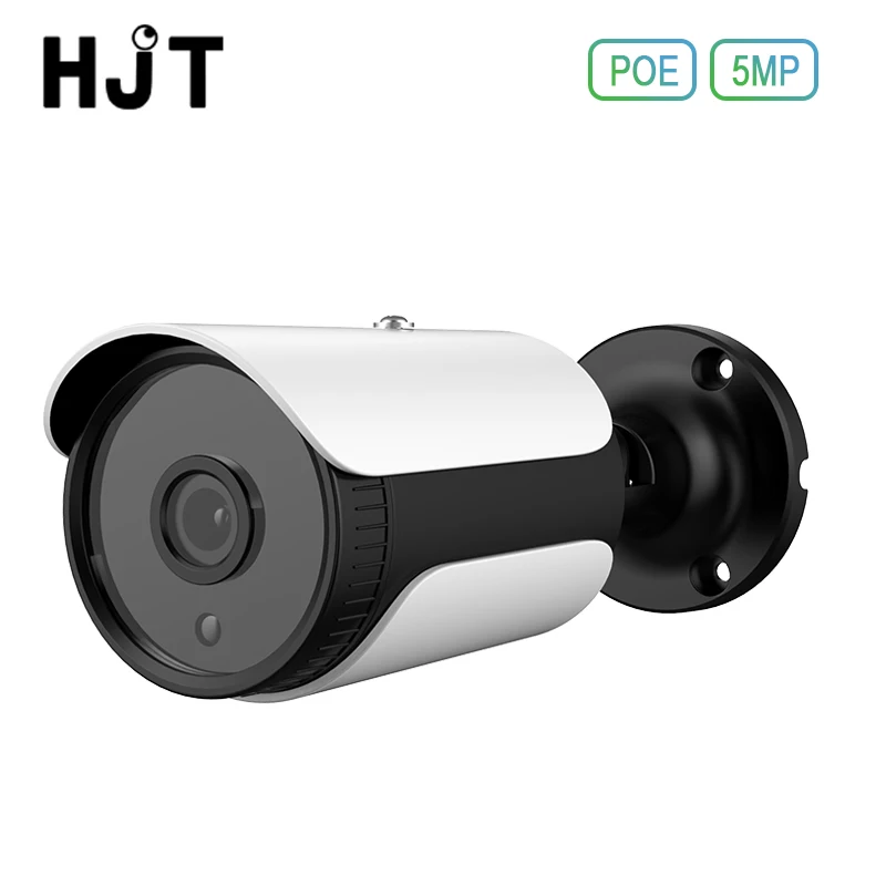 

HJT POE 5.0MP IP Camera H.265 36 IR Night Outdoor CCTV Cam Vision Surveillance Network P2P Security Camera Waterproof Metal