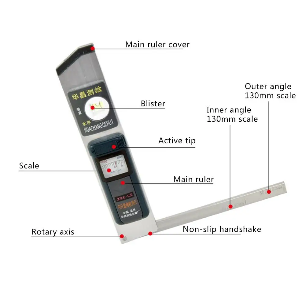 Цифровой датчик угла 0-230Degree линейка транспортира Miltre Angle Finder с магнитной основой подсветки