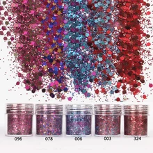 Shellhard 5 Boxes/Set Chunky Glitter 10ml Flake Face Eye Body DIY Nail Art Tips Decor For Nail Art