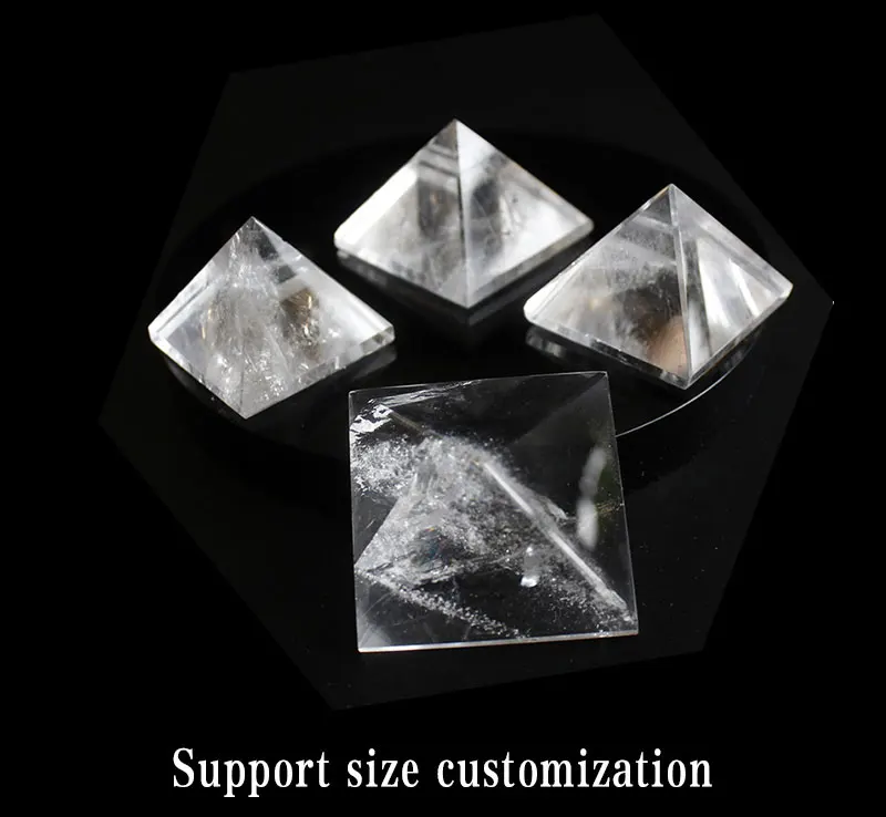 Runyangshi натуральная прозрачная пирамида из кристалла кварца прозрачный Рейки Исцеление натуральный белый кристалл Пирамида сырой камень полировка BB03