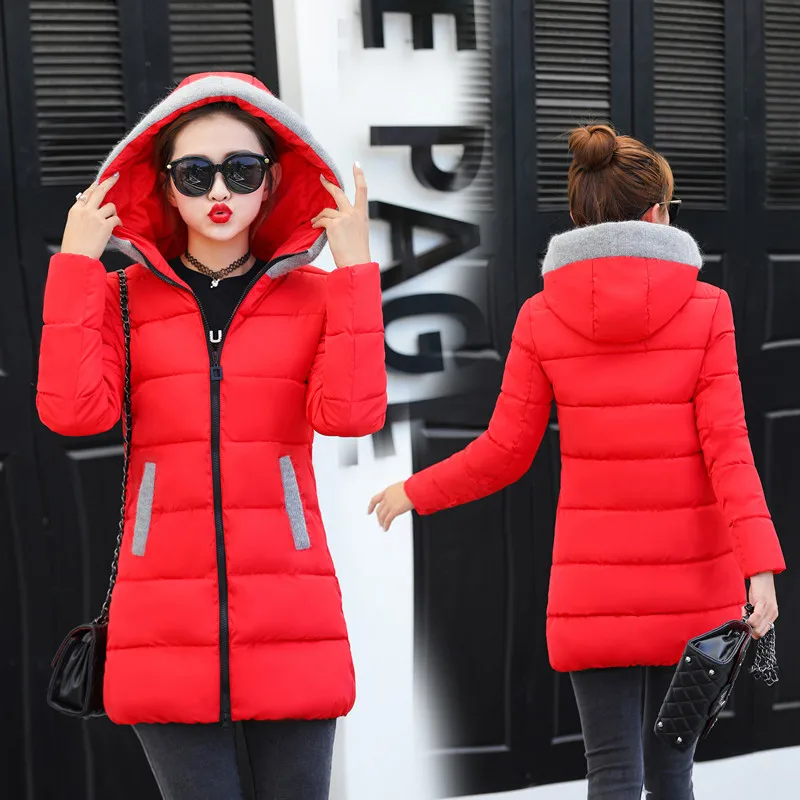 2018 High Quality Ladies Winter Jacket Women Long Overcoat long Winter Jacket Women thicken warm hooded down jacket coat