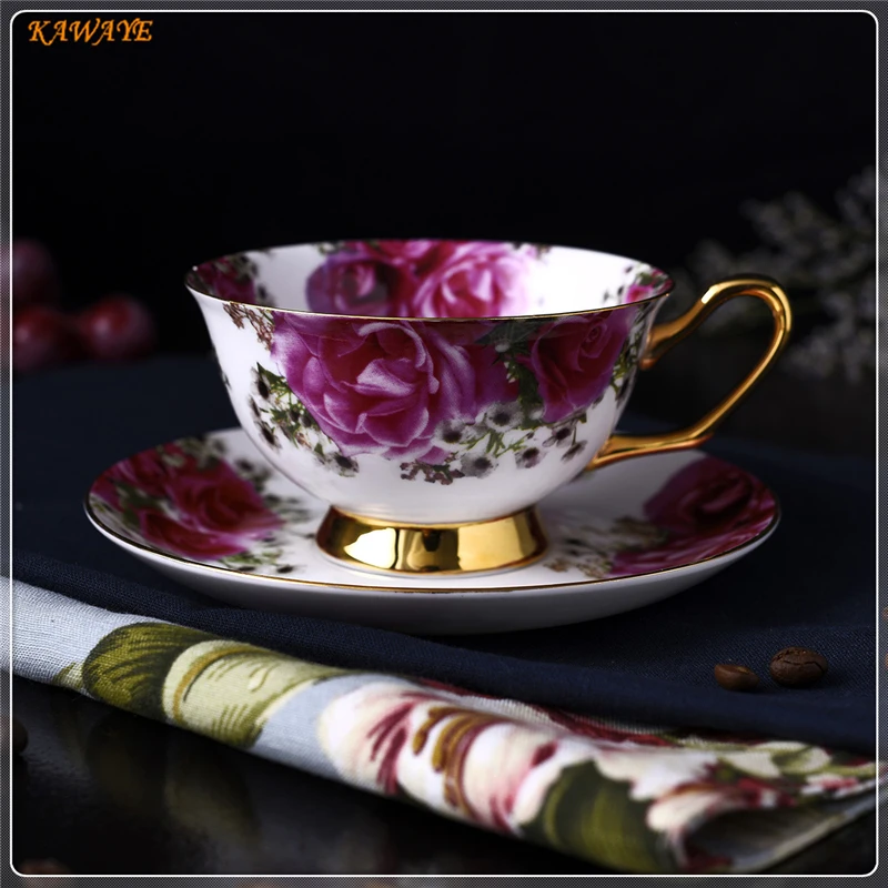 1 комплект послеобеденные черные чайные чашки и блюдца стиль костяного фарфора чайные чашки и чашки кофе подарочные кружки для чая 5ZDZ455
