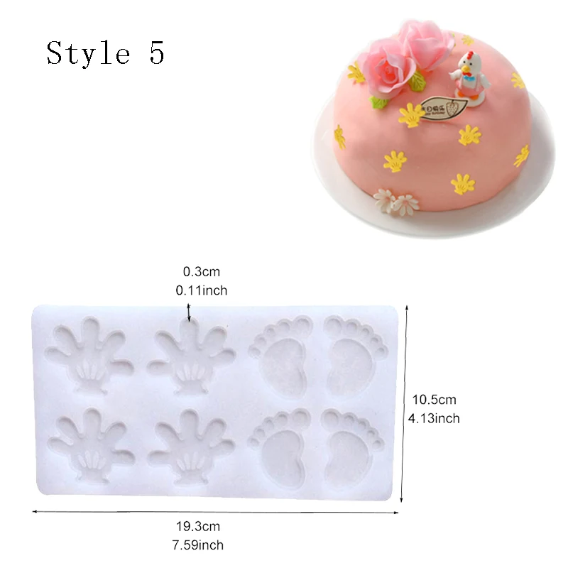 WIILII силиконовая форма для помадки для 3D шоколадная форма пекарня для DIY торта на день рождения декоративные инструменты креативные кружевные формы для выпечки - Цвет: Type 5