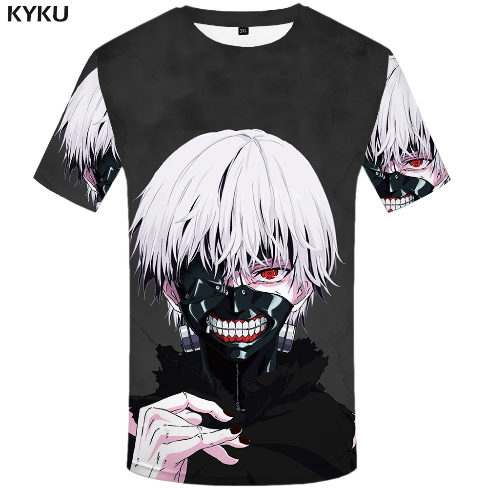 KYKU брендовая футболка Tokyo Ghoul 3d футболки с аниме рисунком мужские забавные