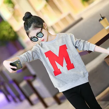 

Girls Sweater Children's Wear Girls Cotton Sweater Spring and Autumn Letters Print Girls' Clothing 8 9 10 12 years
