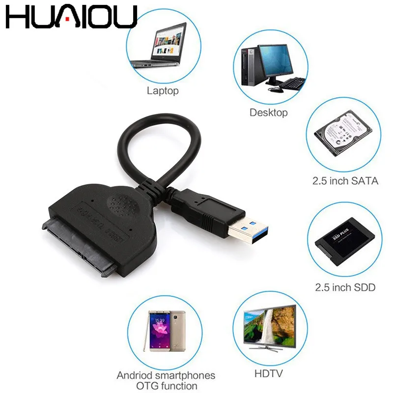 USB 3 0 на SATA кабель адаптер 2 5 дюймов 22 Pin Sata III с питанием внешний для SSD HDD жесткий
