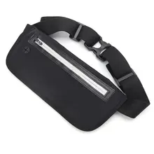 Черный тонкий ремень для бега ультра легкий отскок поясная сумка лайкра поясная сумка спортивный пояс сумка для мужчин Новые молнии поясные сумки