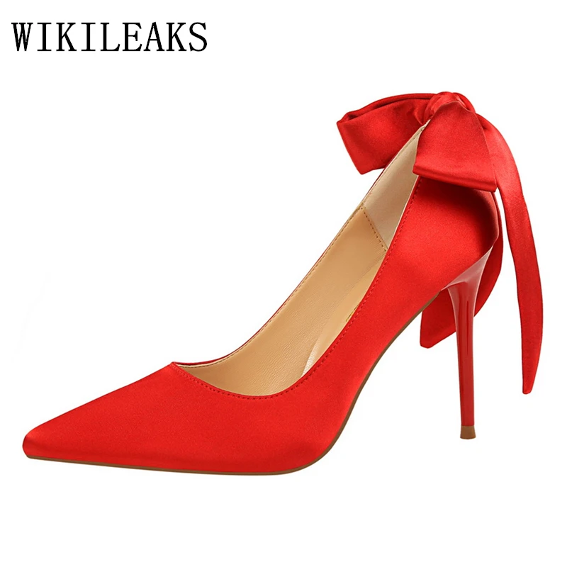 

bridal women shoes red extreme high heel designer luxury brand Butterfly-knot wedding shoes woman high heels pumps bigtree shoes