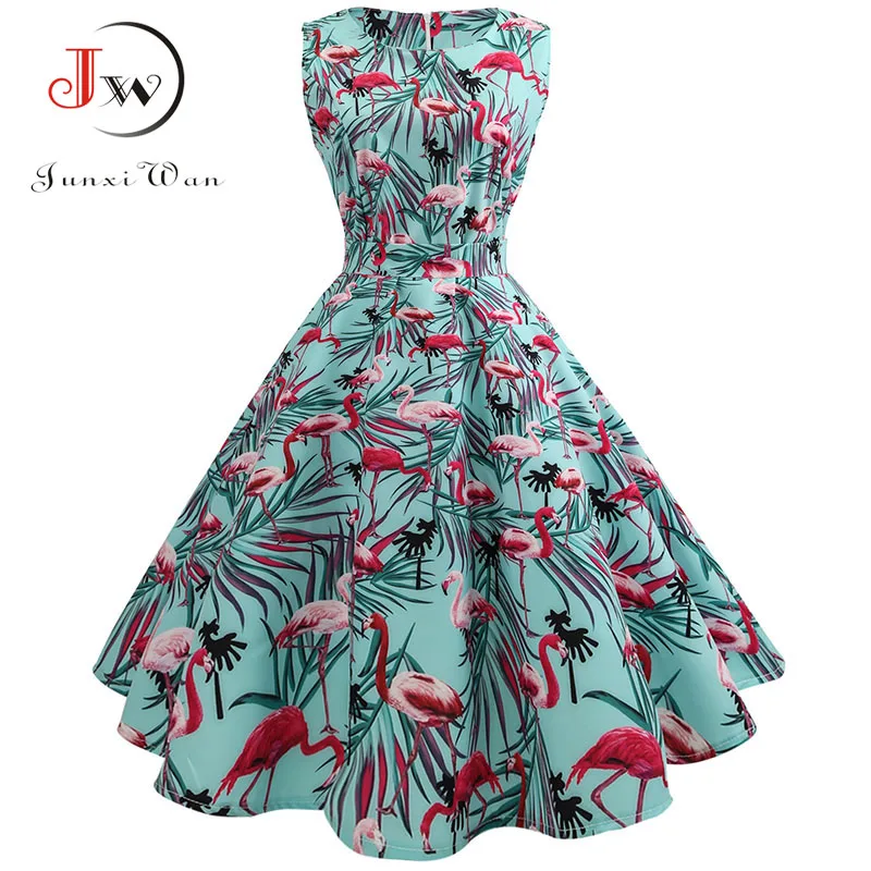 Summer font b Dress b font Women 2018 50s 60s Rockabilly font b Vintage b font