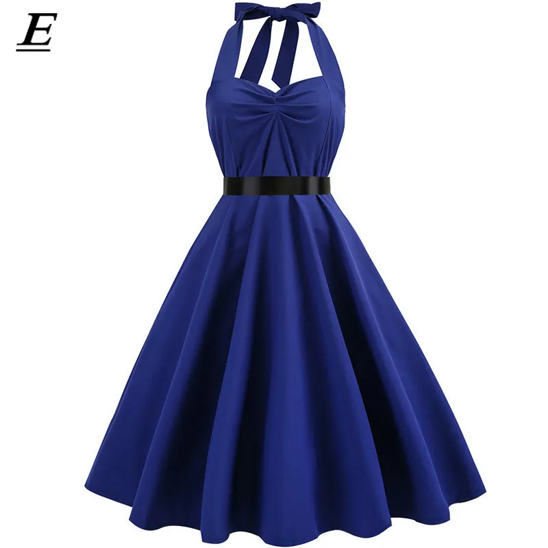 

Summer Dress 2019 Casual Dot 50s 60s Retro Vintage Dress Women Robe Rockabilly Swing Pinup Vestido Sexy Elegant Party Dresses