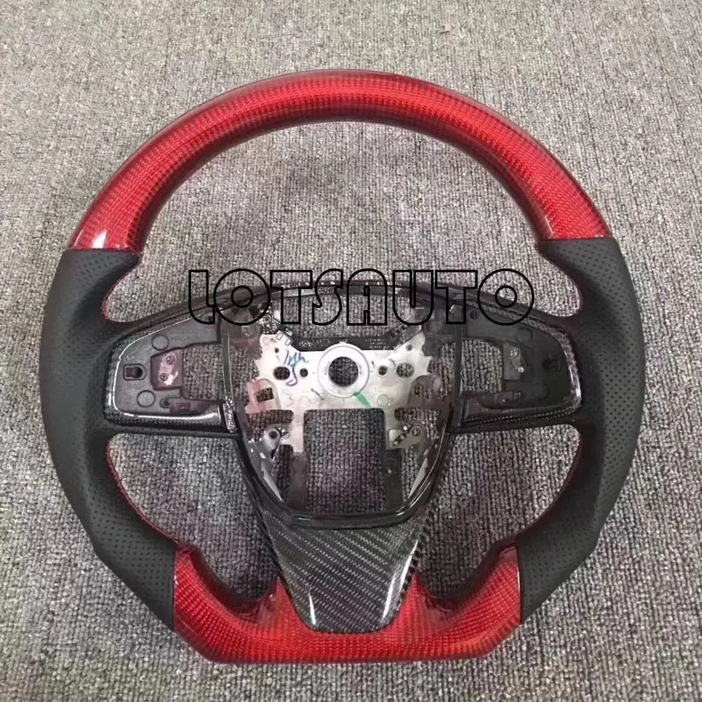 100% Real Carbon Fiber Lenkrad Fit für Für Honda civic 10th genneration Carbon Fiber Lenkrad-in Lenkräder & Hupen aus Kraftfahrzeuge und Motorräder bei