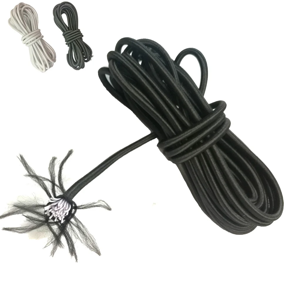 5M 2M Kayak Boat Elastic Bungee Shock Cord Rope Fishing Rod Paddle Leash Canoe Safety Rod Leash Surfing Tie Down Roof Rack Boat 4pcs pulley ratchets heavy duty rope clip hanger adjustable lifting pulley lanyard hanger kayak and canoe boat bow rope lock tie down strap