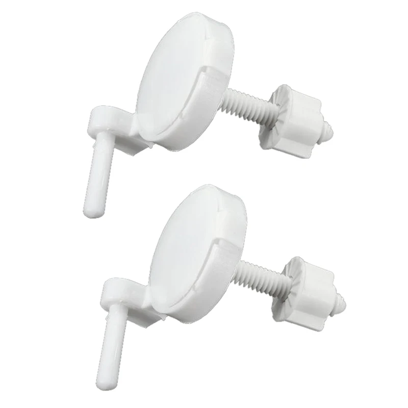 

2pcs DIY Plastic Toilet Seat Screws Fixings Fit Toilet Seats Hinges Repair Tools Type&Size:3# 4.6X4.6Cm