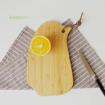

New Mini Bamboo Fruit Chopping Board Bird Baking Plate Cutting Board Infant Children Consisting Chopping Blocks Eco-friendly