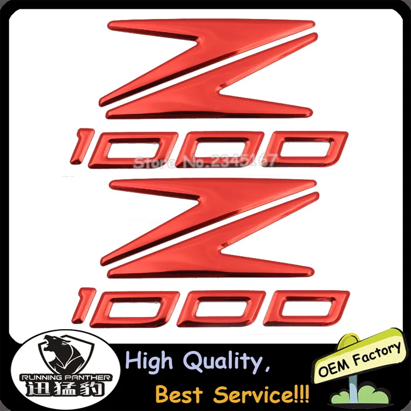 Z1000 3D хром логотип мотоциклетные Vinly Z Форма Наклейки надписи для Kawasaki Z 1000 все модели эмблемы аксессуар красный серебряный