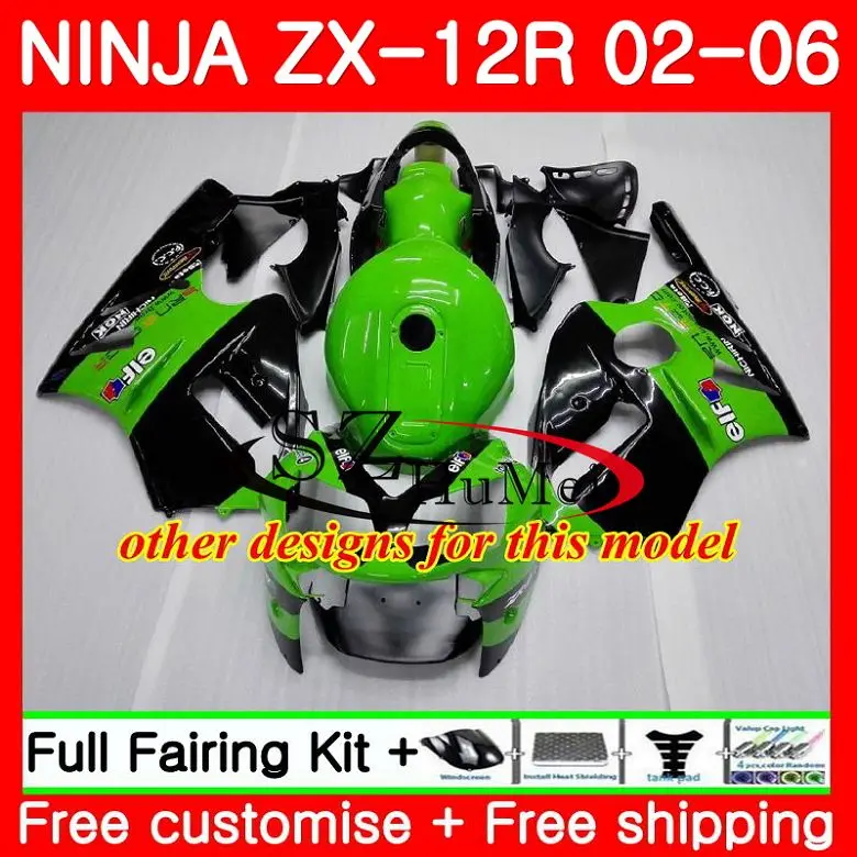 Инъекции для KAWASAKI NINJA ZX-12R ZX1200 CC 24HS20 ZX12R женская обувь из блестящей Красной 02 03 04 05 06 ZX 12R 2002 2003 2004 2005 2006 обтекатели