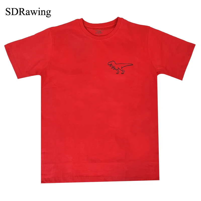 الديناصور ديناصور جيب القطن t قميص الجوراسي الحيوان لطيف قميص Womans المحملة تي شيرت هدية دينو هدية عيد ميلاد قمم هبوط السفينة