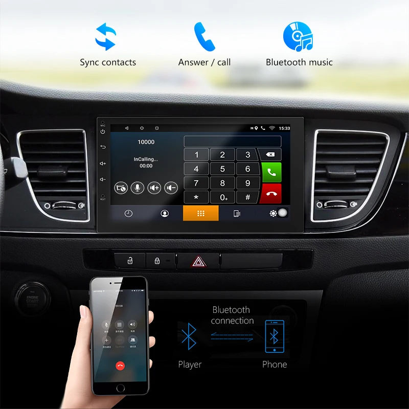 Flash Deal Jansite Universal 7" 2 Din Car Radio player + Touch screen Dashcam Stereo Audio Video Bluetooth FM GPS Navigation radio TF Card 3